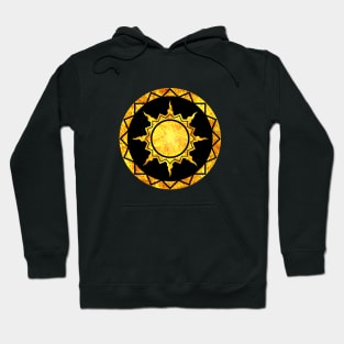 Atlantean Sun on Black Hoodie